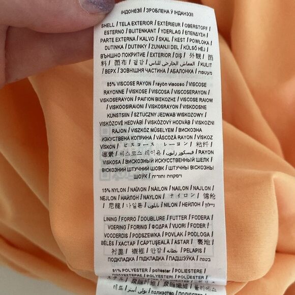 Guess Creamsicle Kiki Mini Ruched Dress Size 0 - Picture 10 of 14